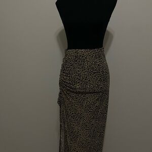 Long Leopard Skirt